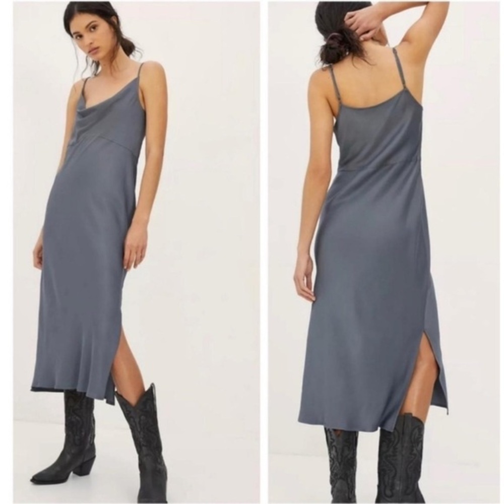 ANTROPOLOGIE 100% VISCOSA Elegant Gray Women's Dress